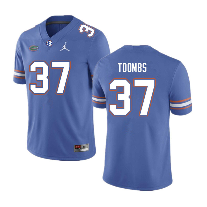 Men #37 Javion Toombs Florida Gators College Football Jerseys Sale-Royal